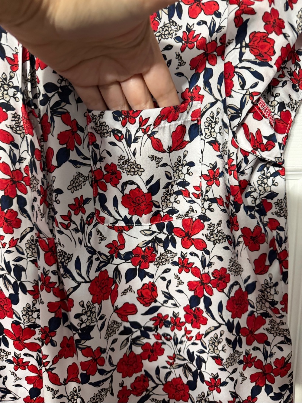 Liz Claiborne Cap Sleeve Floral Print Blouse - Picture 7 of 15